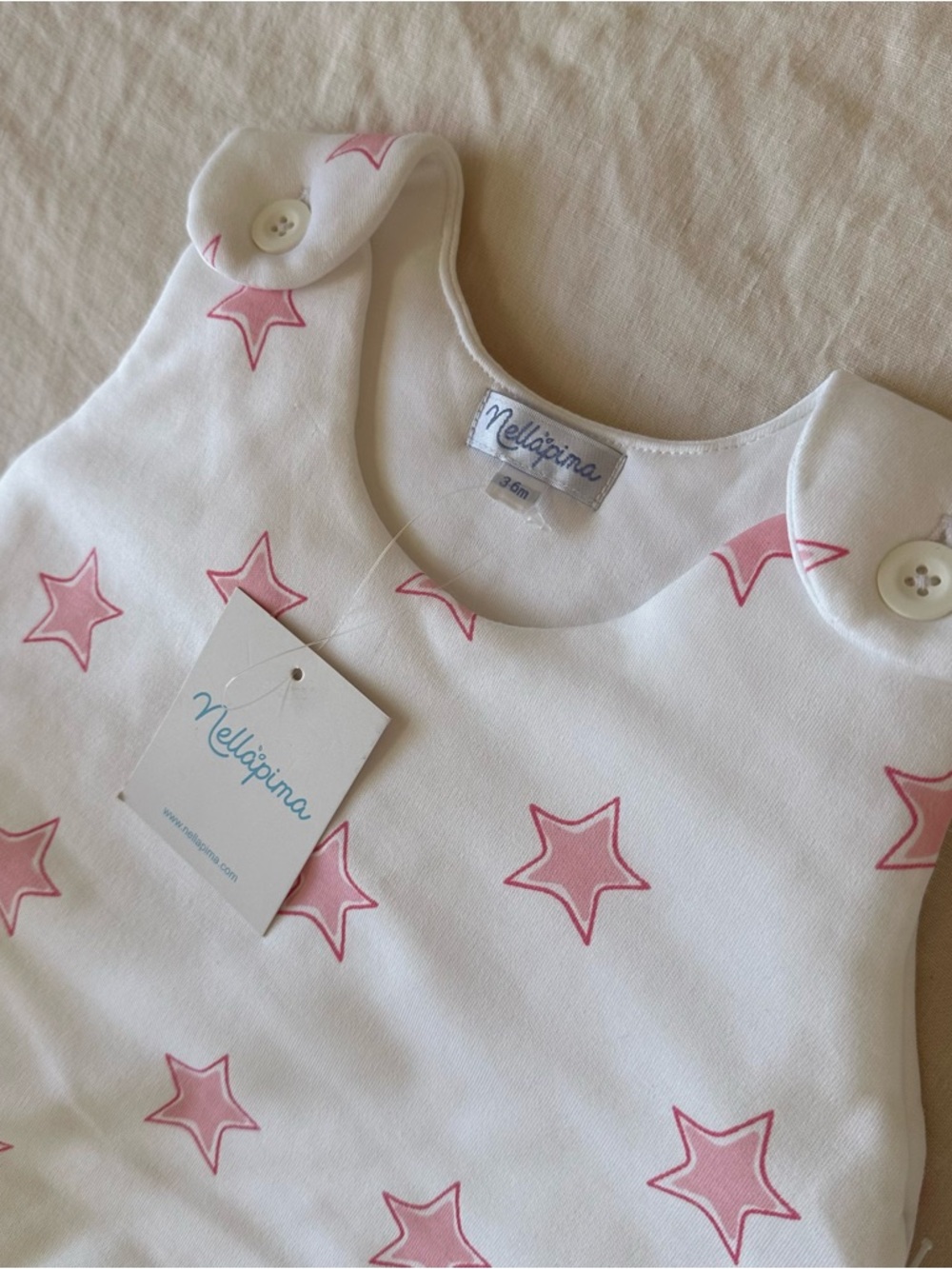 Nellapima Pink Stars Print Sleep Sack Blanket Bib Hat 4 Piece Set NEW NWT - Picture 4 of 7